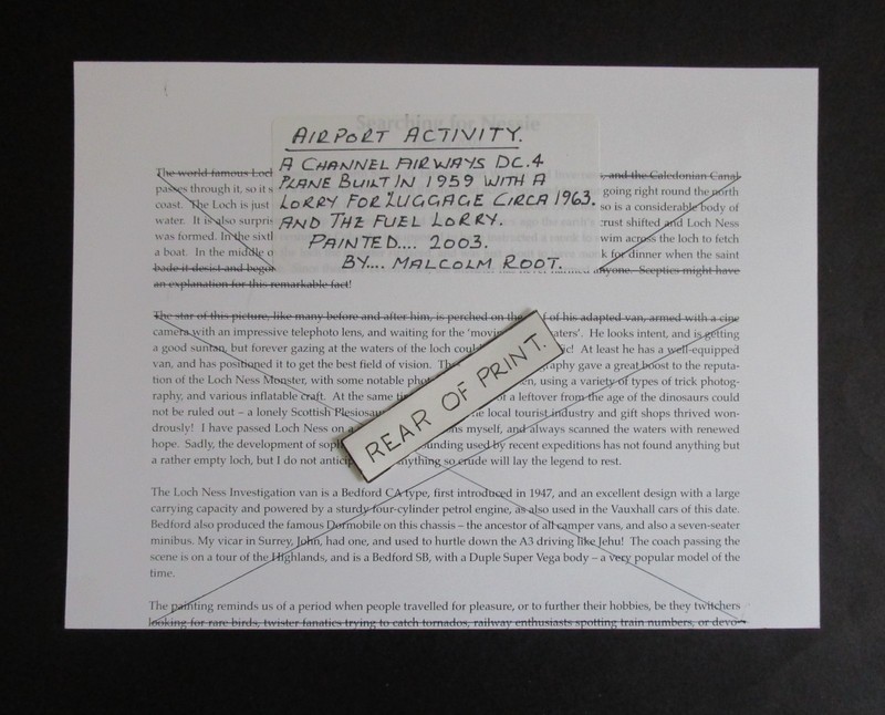 9.20" x 6.90" MALCOLM ROOT PRINT " ACTIVITY AT THE AIRPORT " READY TO FRAME gallery