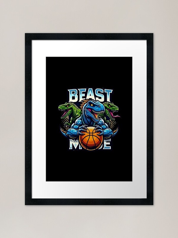 Beast Mode Triple Threat Framed Art Framed Wall Art Poster Canvas Print Picture