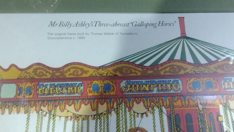 Mr. Billy Ashley's Three-abreast "Galloping Horses" Framed Letterpass Picture! gallery