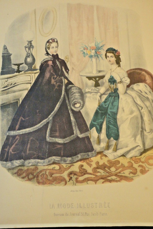 1874 Magazine Ad-Two 14" Leroy Imp Paris la Mode Illustree Anais Loudouze Prints