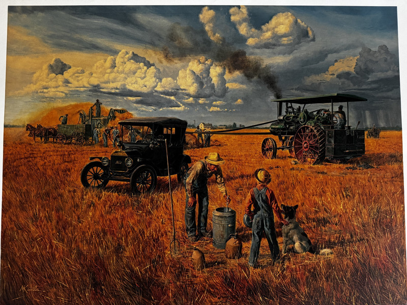 Mort Kunstler STROUD FARM Kansas 1917 S&N Lithograph 1976 1151/2000 & Paperwork gallery