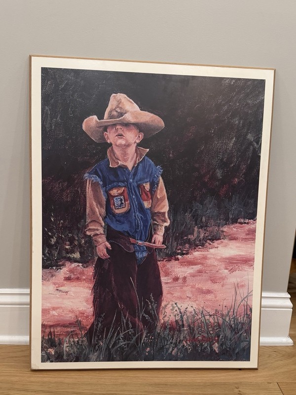 Western Cowboy Boy Wall Art Print