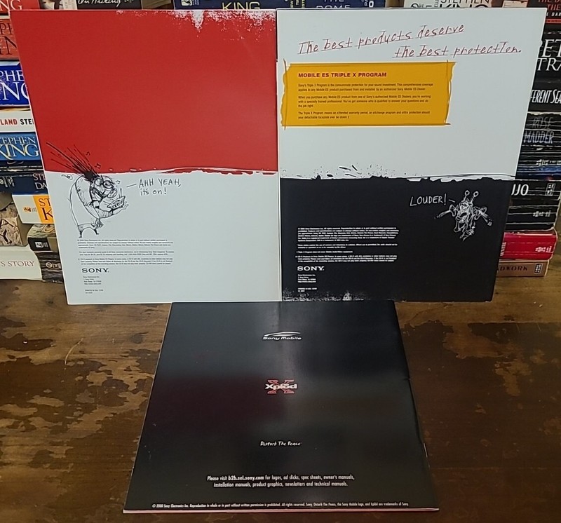 3 SIGNED Ralph Steadman 2000 Sony Mobile Y2K Promotional Kit SET Brochures Xplod gallery