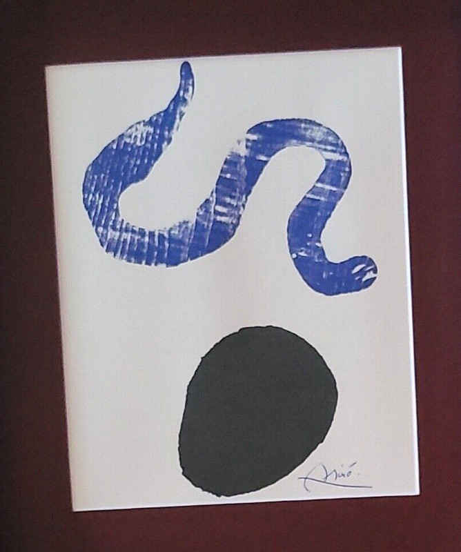 🔥 Joan Miro | Vintage 1983 Signed Colorful Print | Mounted and Framed gallery