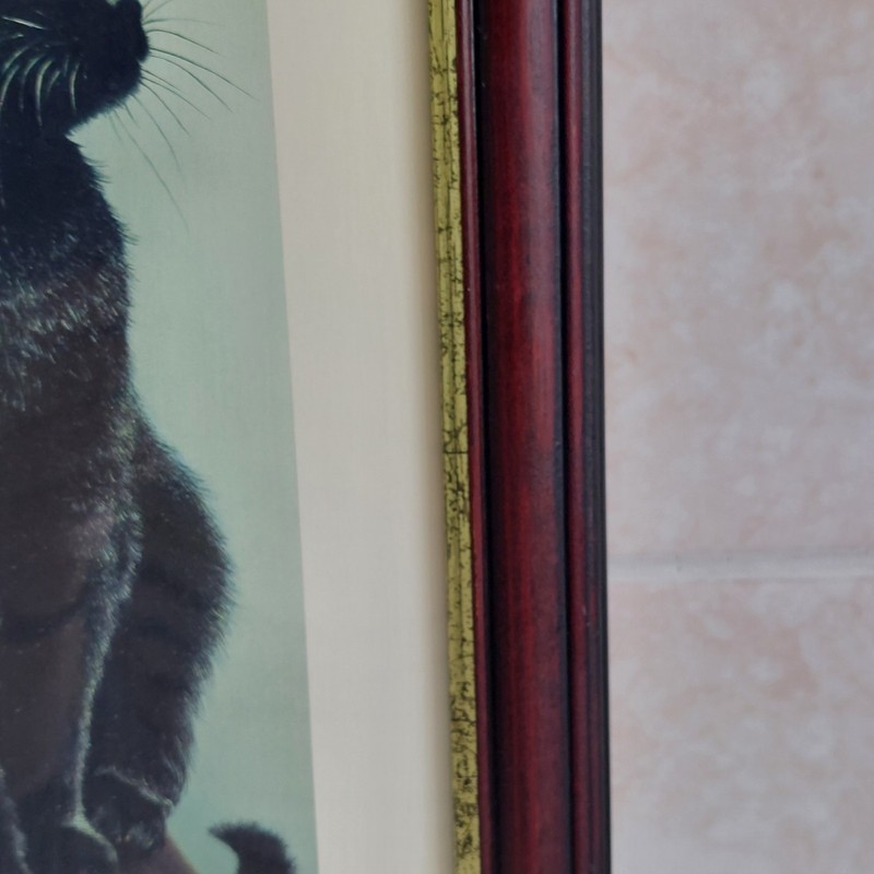 Sheila Tilmouth Samson Cat Art Print Black Cat Feline Framed Glazed Wall Gallery gallery