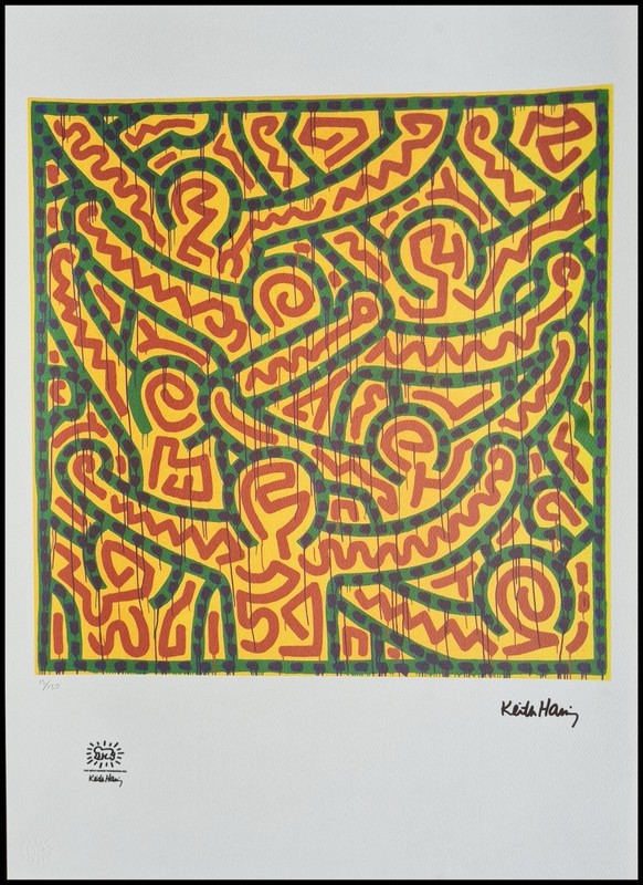 Keith Haring * Untitled * 70 X 50 Cm * Signed Lithograph * Limited # 15/150