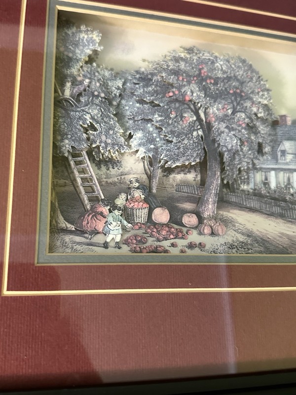 Handcut Paper Tole Victorian 3D Shadow Box Deep Frame Set Of 3 Glass Gallery gallery