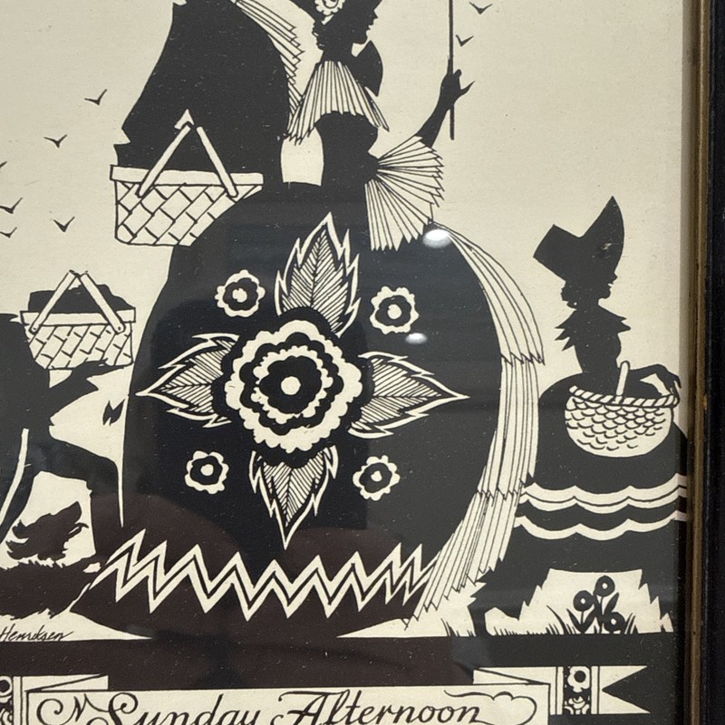 Buckbee Brehm Co. Sunday Afternoon Silhouette Family Outing 8 3/4"x 6 1/2" gallery