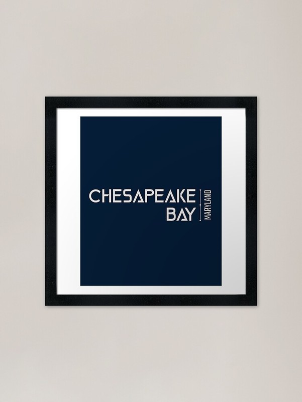 Chesapeake Bay Maryland USA Gray Le Framed Wall Art Poster Canvas Print Picture