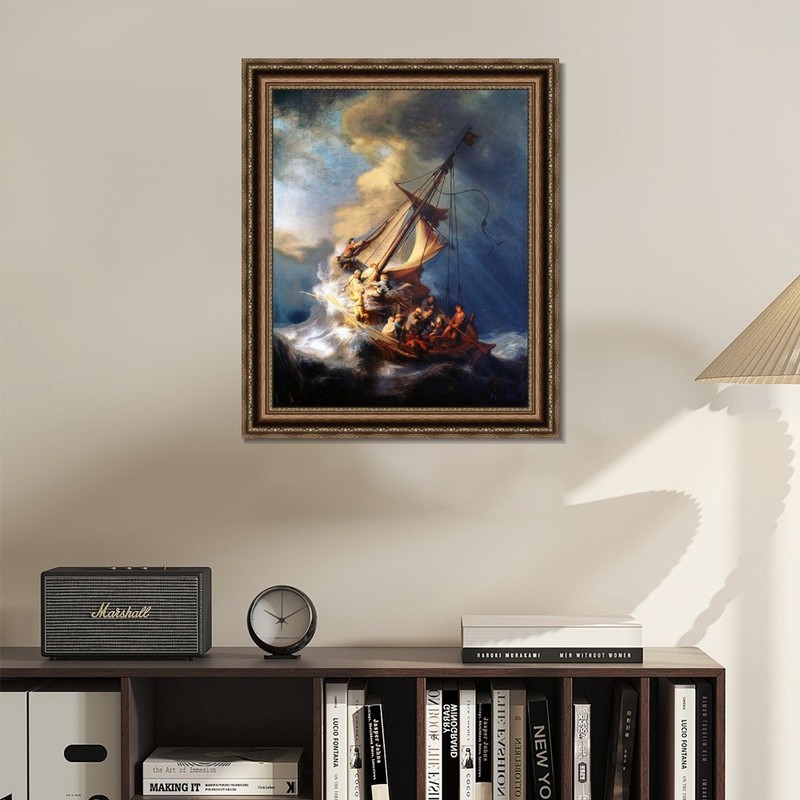 Framed Art The Storm on the Sea of Galilee by Rembrandt Harmenszoon 26"x32" gallery