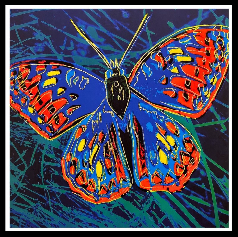 ANDY WARHOL- «Silverspot» Trial Butterfly- Screenprint-Diam.Dust-38×38″ Beauty