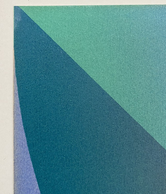 Stanley Migas California Vintage Op Art Modern Geometric LE Silk Screen Print gallery