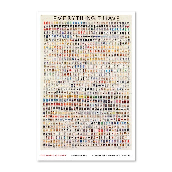 SIMON EVANS EVERYTHING I HAVE (2008) Lithograph Poster Museum Edition Large